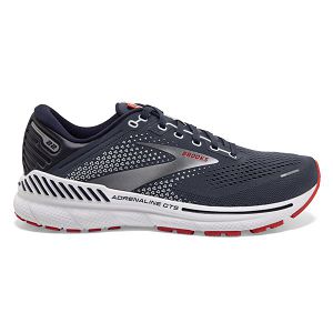 Brooks Adrenaline GTS 22 Mens Road Running Shoes Navy/Orange/White | USA-NIH015642